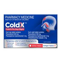 ColdX Cold & Flu Tablets Day & Night 48 Tablets