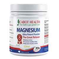 Cabot Health Magnesium Ultra Potent Powder Citrus 465g