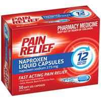 Pain Relief Naproxen Liquid Capsules 30 Pack