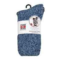 Adults Bed Socks Marled Blue