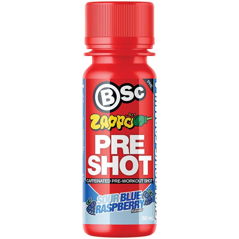 BSc Pre-Workout Shot Zappo Sour Blue Raspberry 60ml