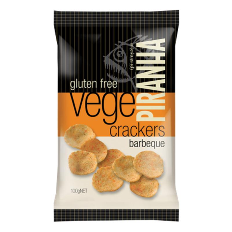 Piranha Vege Crackers Barbeque 100g