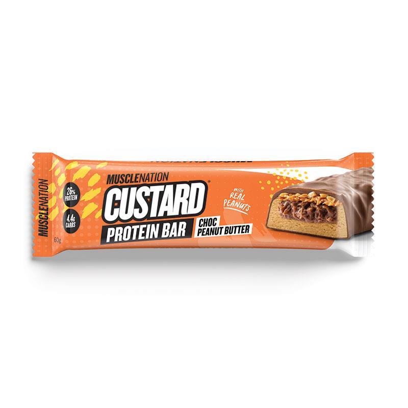 Muscle Nation Custard Protein Bar Choc Peanut Butter 60g
