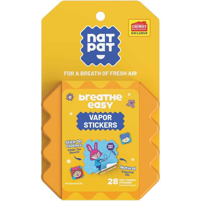 NatPat Kids Breath Easy Stickers 28 Patches