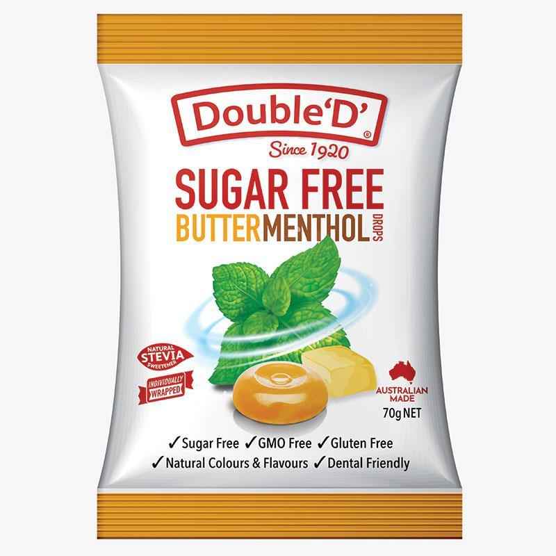 Double D Sugarfree Butter Menthol 70g