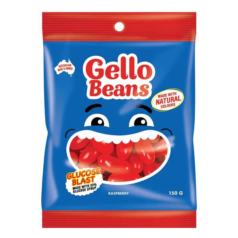 Gello Beans Raspberry 150g
