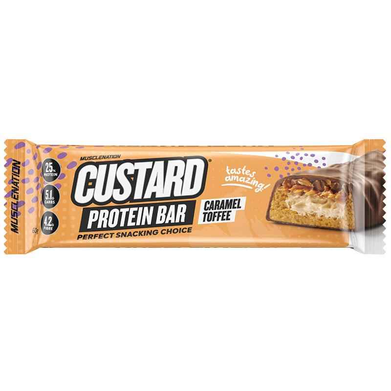 Muscle Nation Custard Protein Bar Caramel Toffee 60g