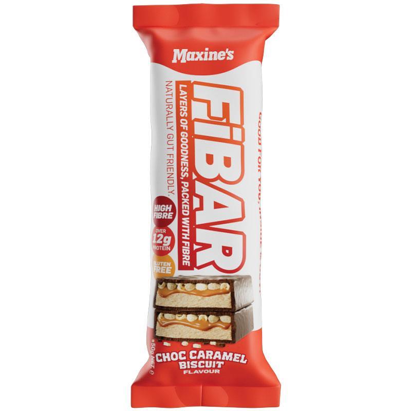 Maxines FiBAR High Fibre Protein Bar Caramel Biscuit 50g