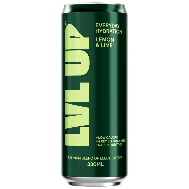 Lvl Up Everyday Hydration RTD Lemon Lime 330ml