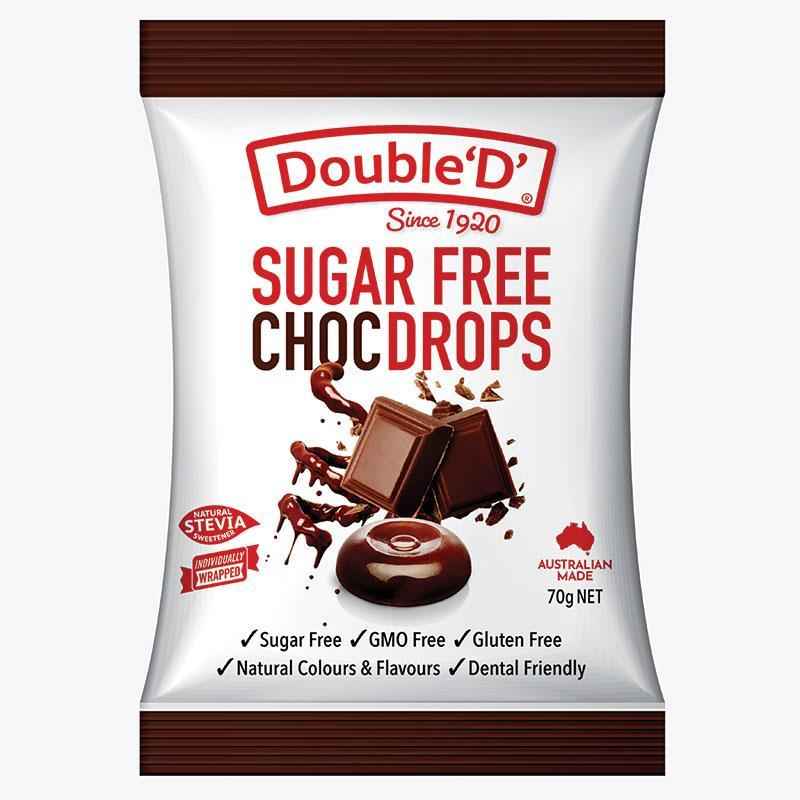 Double D Sugarfree Choc Drops 70g