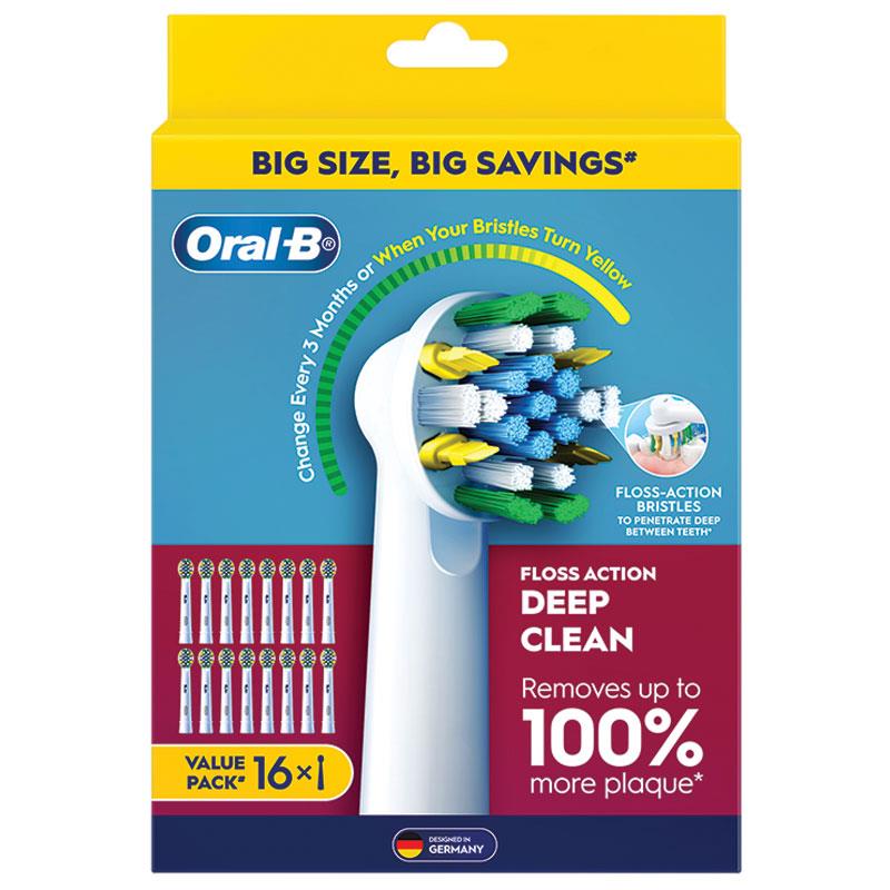 Oral B Power Toothbrush Floss Action Refills 16 Pack
