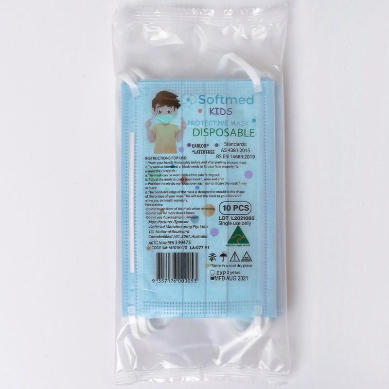 Softmed Kids Surgical Face Masks 10 Pack
