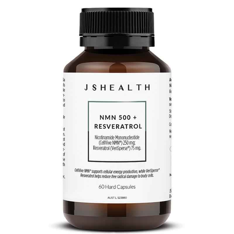 JSHealth NMN 500 + Resveratrol 60 Capsules