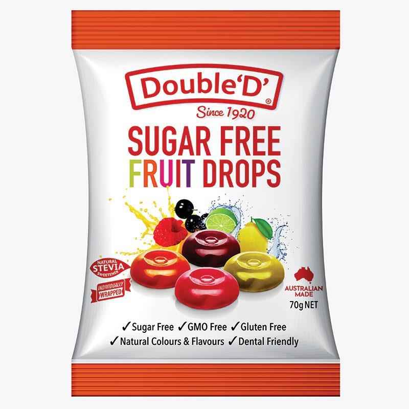 Double D Sugarfree Fruit Drops 70g