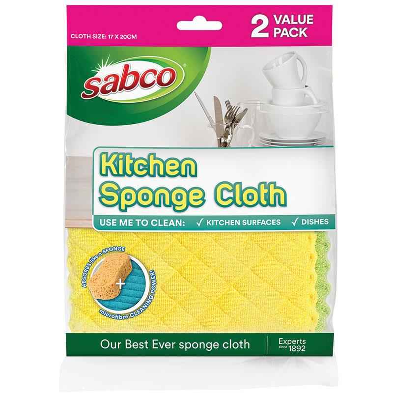 Sabco Kitchen Sponge Cloth 2 Pack