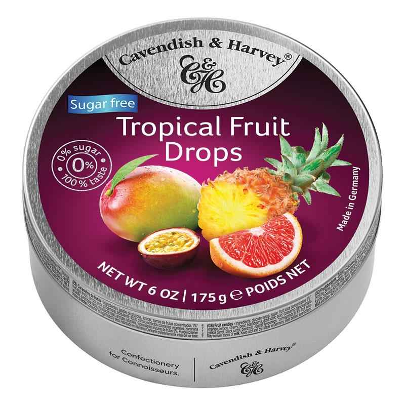 Cavendish & Harvey Sugar Free Tropical Fruit Tin 175g