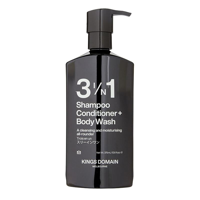 Kings Domain 3 in 1 Shampoo Conditioner + Body Wash 375ml