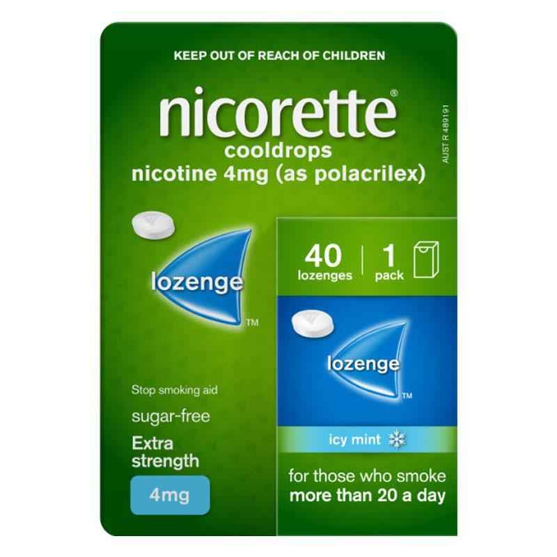 Nicorette Cooldrops Icy Mint 4mg 40 Lozenges