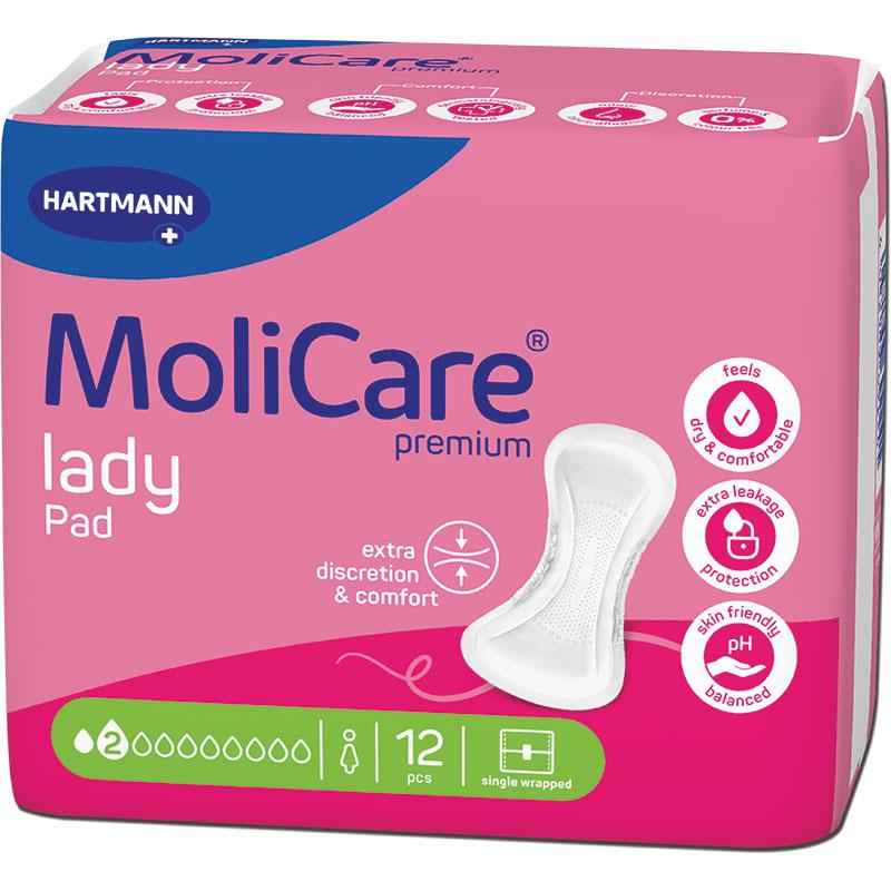 MoliCare Premium Lady Pad 2 Drops Pads 12 Pack