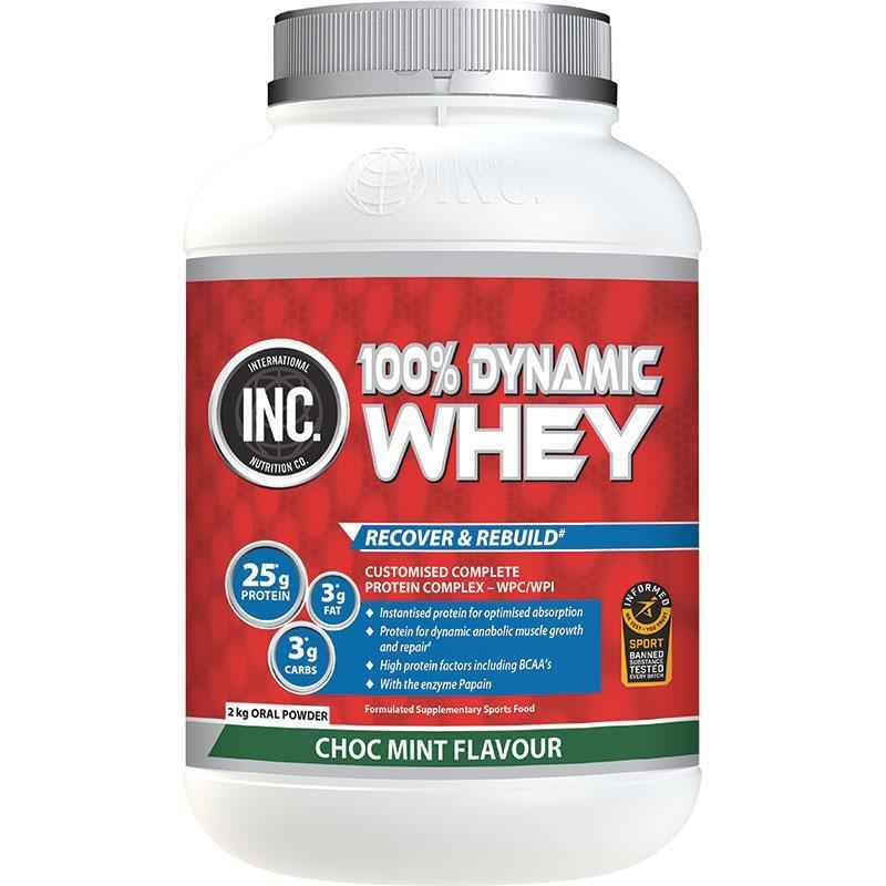 INC 100% Dynamic Whey Choc Mint Flavour 2kg