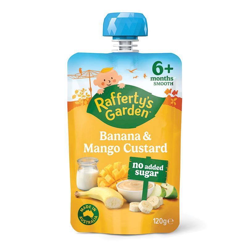 Raffertys Garden Banana & Mango Custard 120g