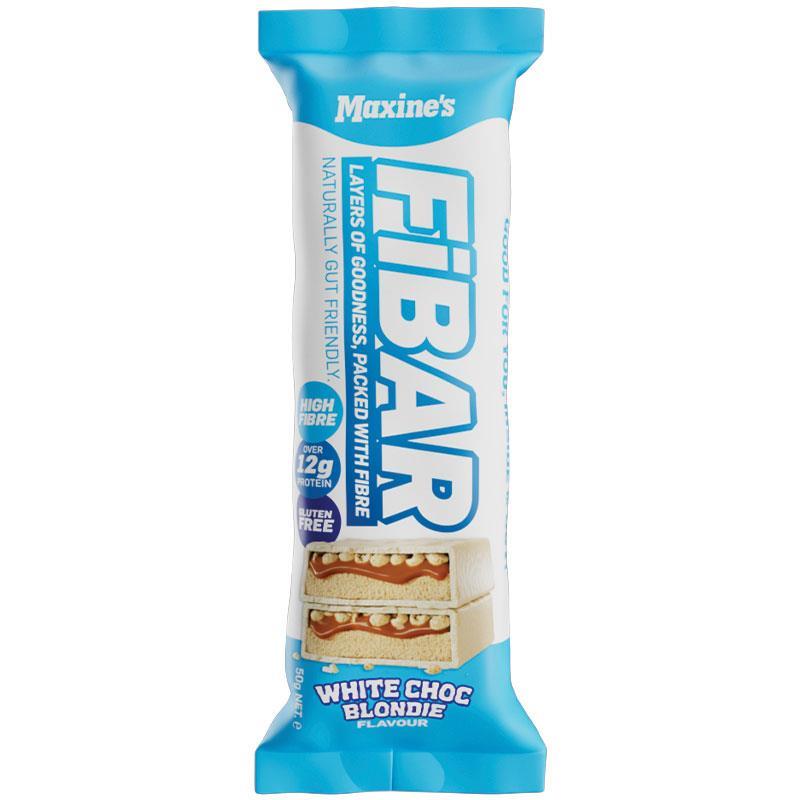 Maxines FiBAR High Fibre Protein Bar White Choc Blondie 50g