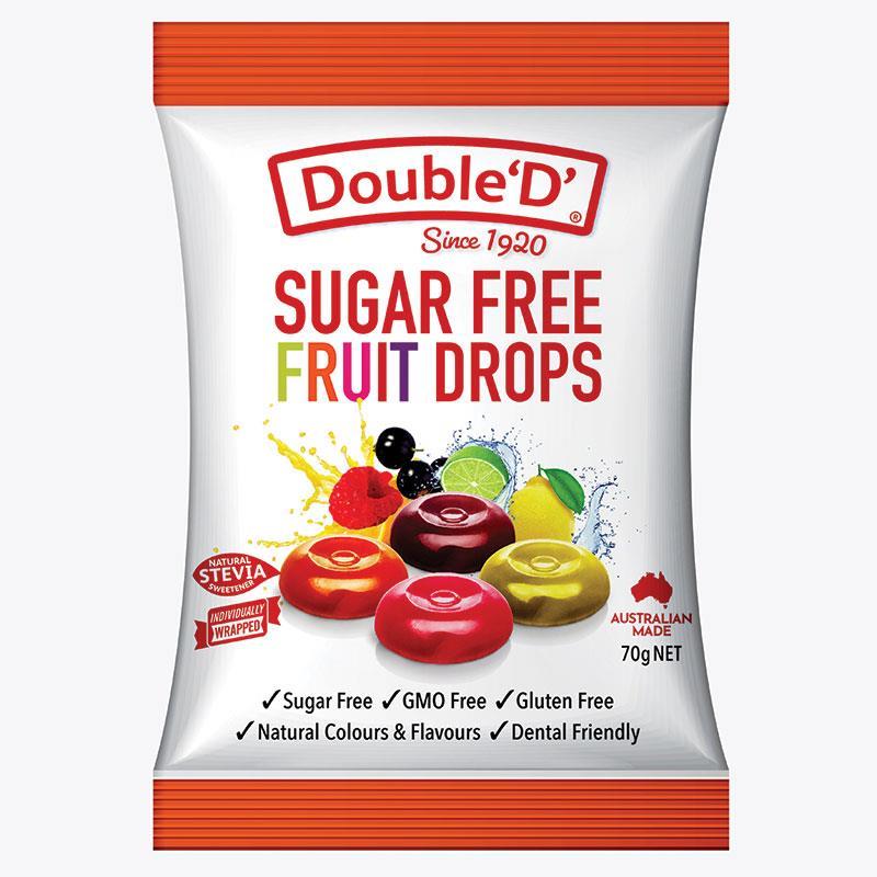Double D Sugarfree Fruit Drops 70g