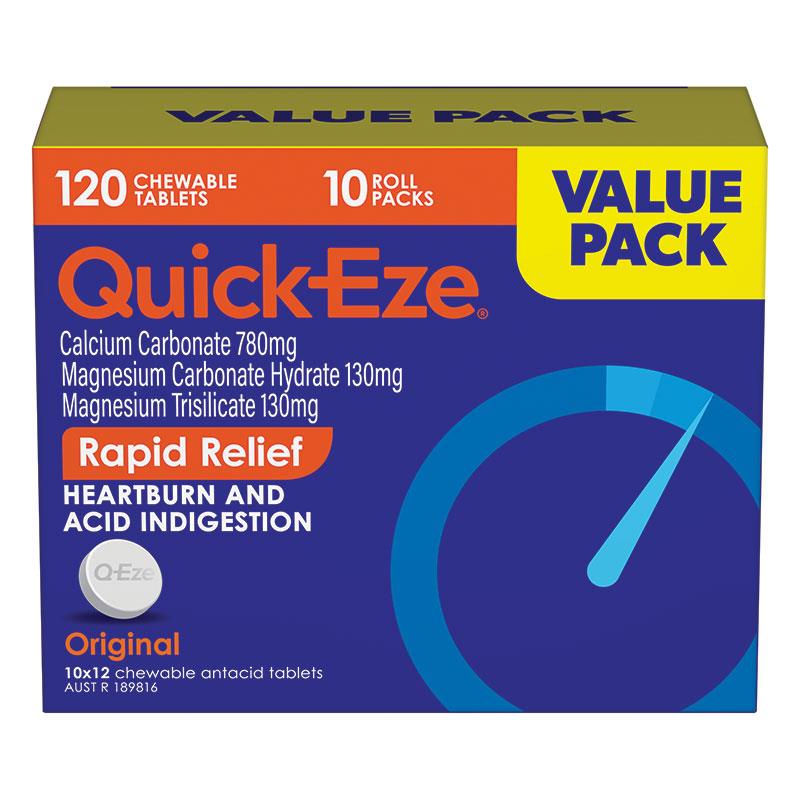 Quick Eze Original Tablets 120 Value Pack