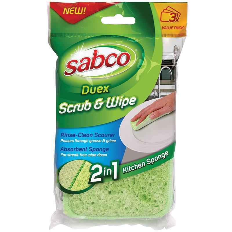 Sabco Duex Scrub & Wipe 3 Pack