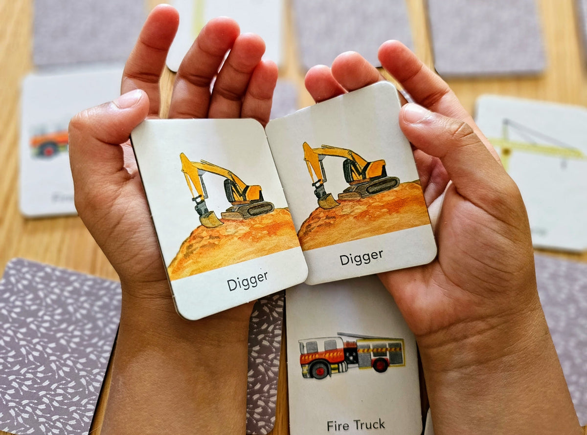 Adored Illustrations The Incredible Memory Card Games for kids Construction 3yrs+