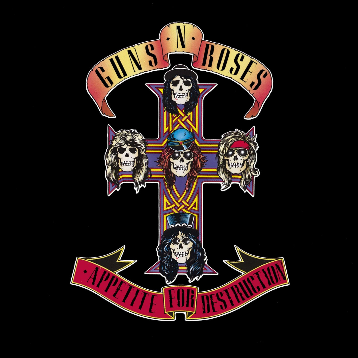 Guns & Roses Appetite For Destruction - Vinyl Album & Record Storage Display Stand