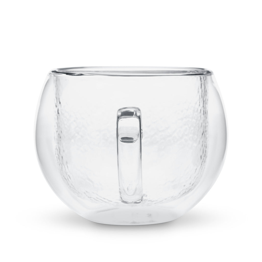 Hammered Glass Double Wall Mug