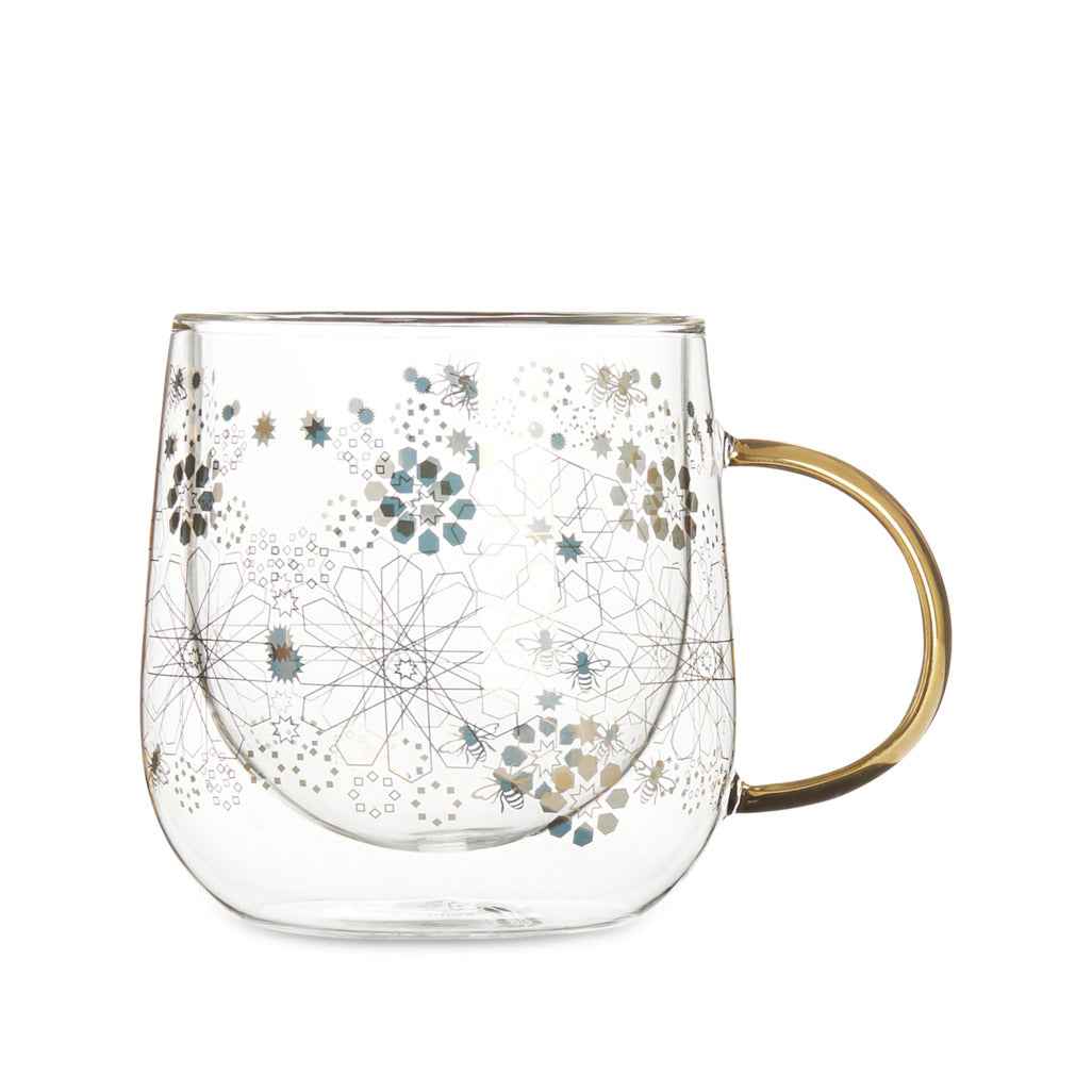Bee Moroccan Glass Double Walled Mug