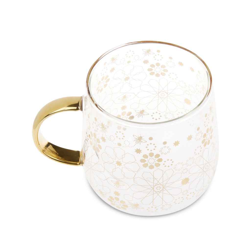 Bee Moroccan Glass Double Walled Mug