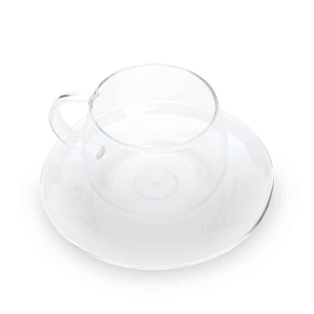 Classier Glassier Glass Cup & Saucer