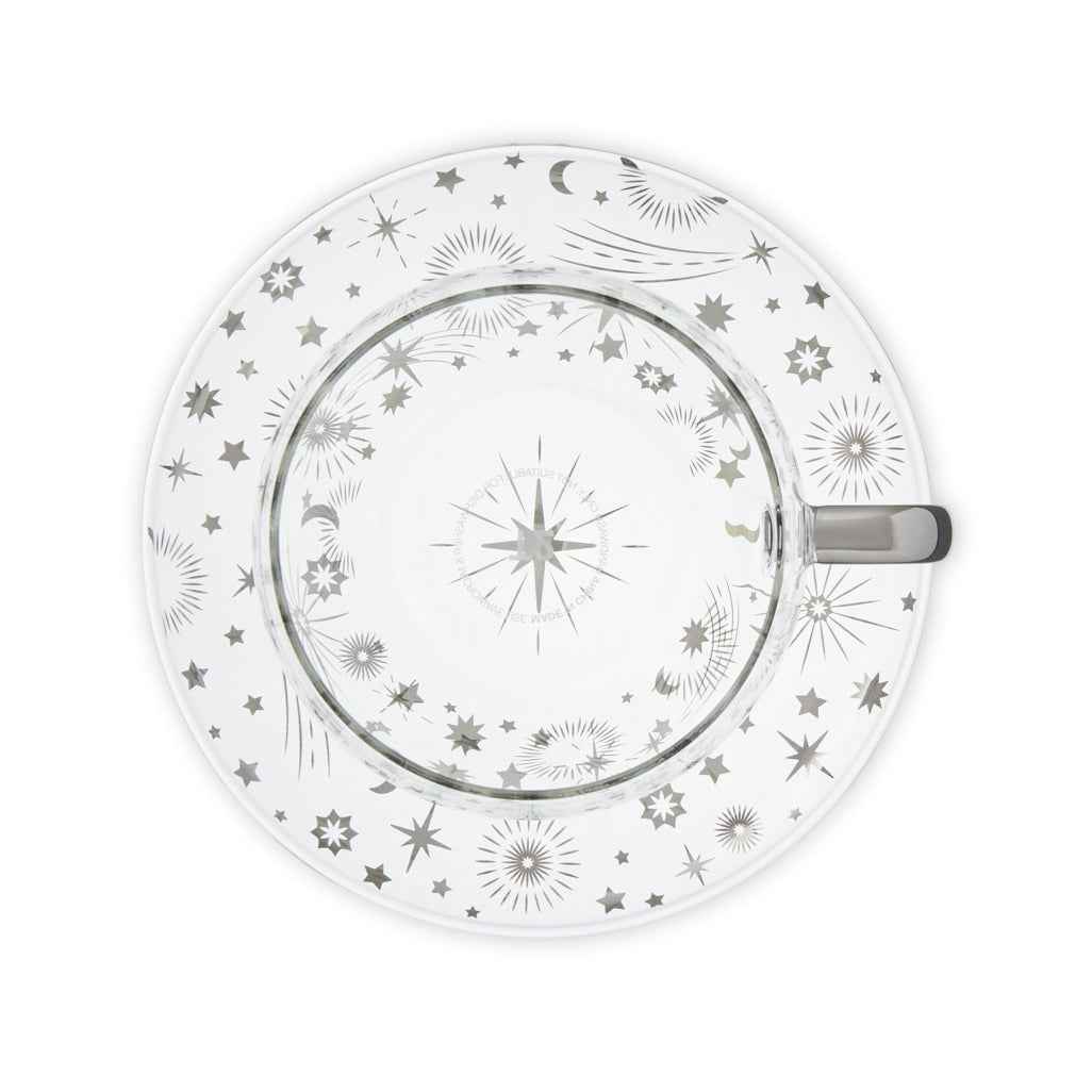 Starlight Glass Cup & Saucer