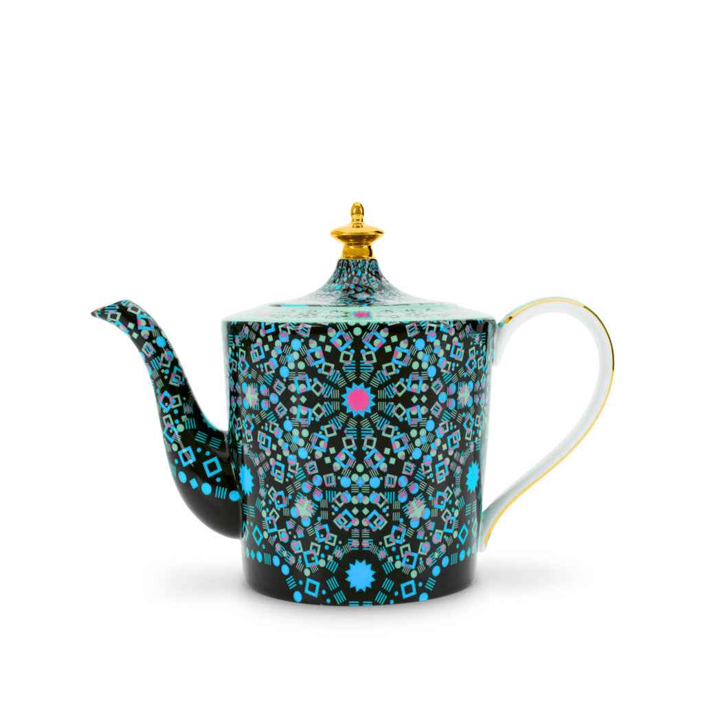 Moroccan Tealeidoscope Black Teapot Large