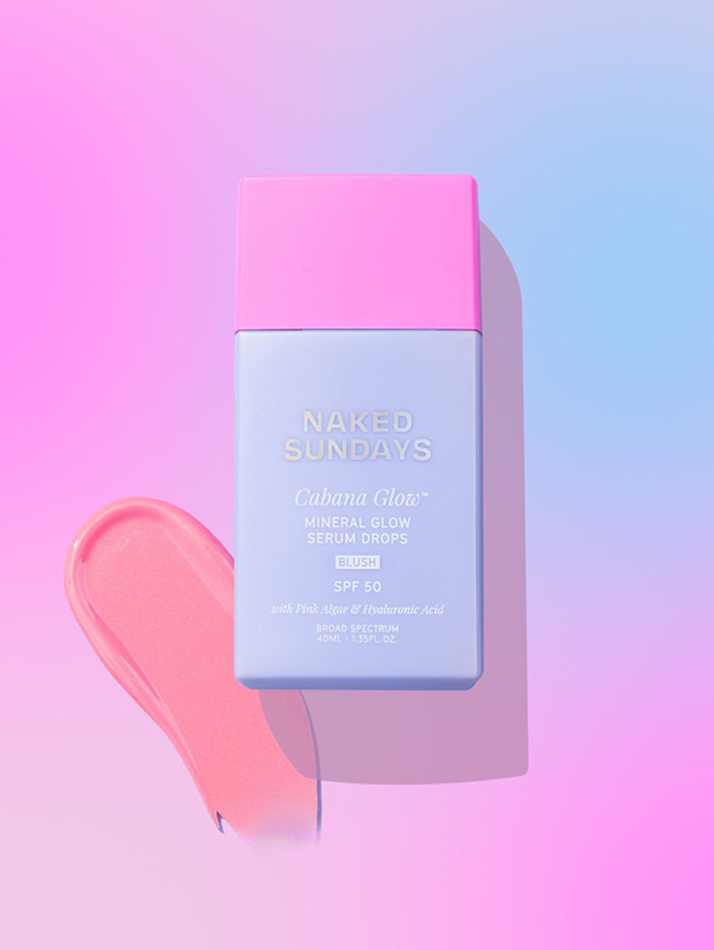 Cabana Glow SPF50+ Mineral Glow Serum Drops Luminising Blush
