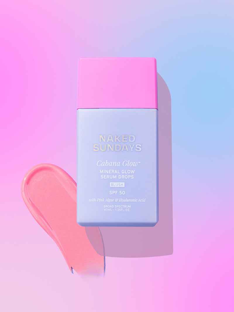 Cabana Glow SPF50+ Mineral Glow Serum Drops Luminising Blush