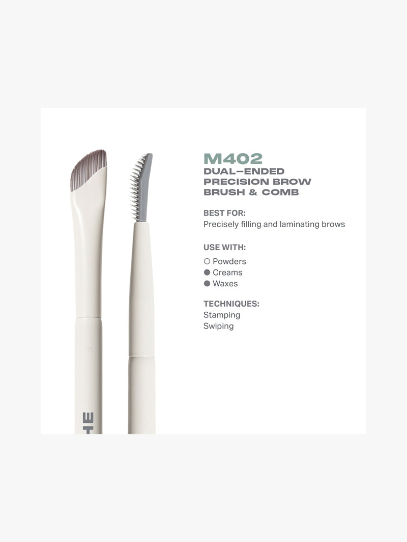 M402 Dual-Ended Precision Brow Brush & Comb