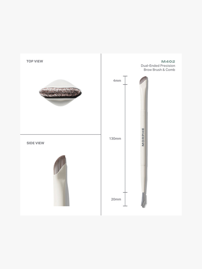 M402 Dual-Ended Precision Brow Brush & Comb