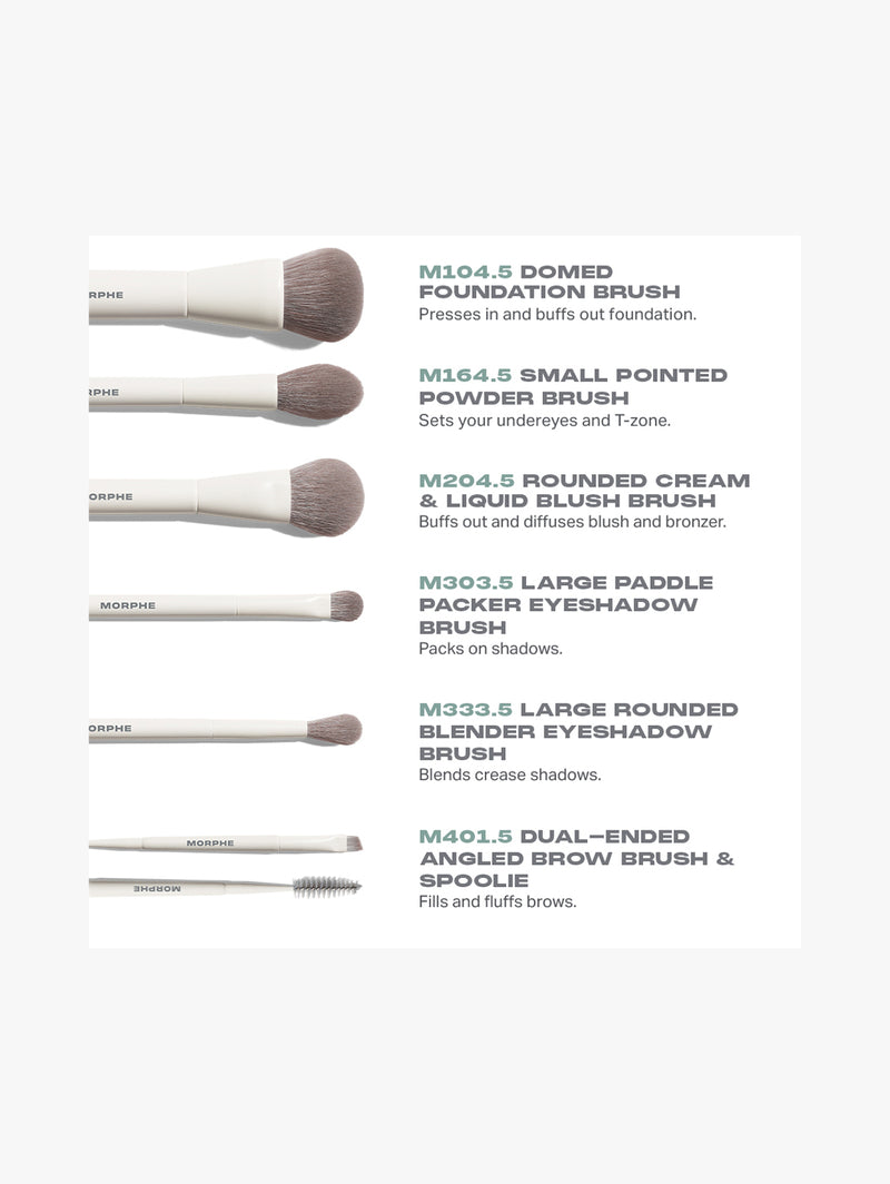 Along For The Glide 6-Piece Travel Brush Set