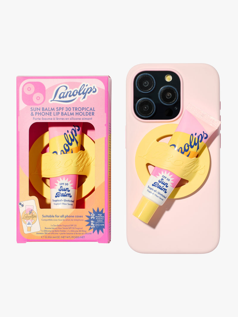 Sun Balm SPF 30 Tropical & Phone Lip Balm Holder