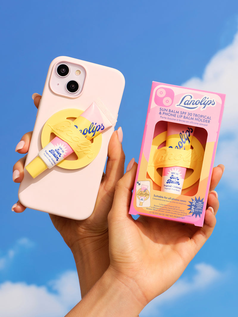 Sun Balm SPF 30 Tropical & Phone Lip Balm Holder