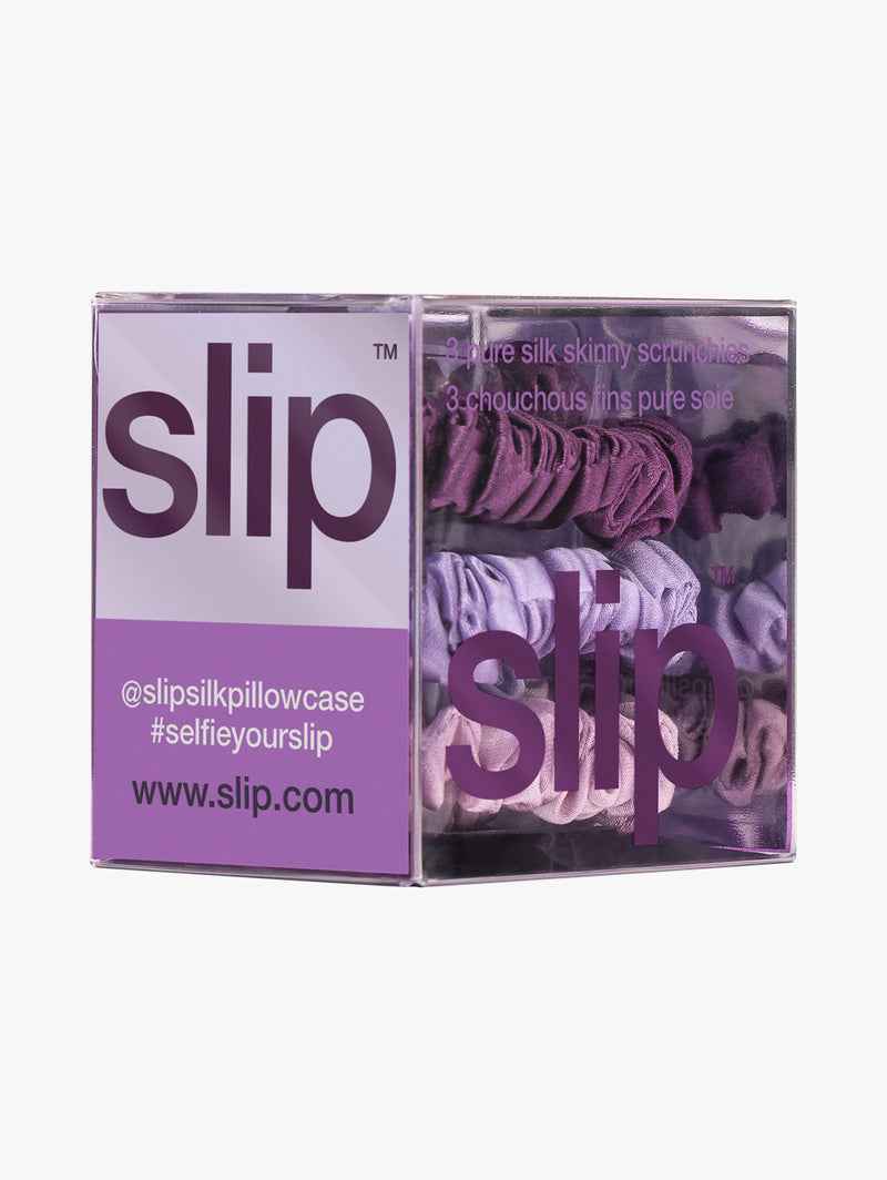 Pure Silk Skinny Scrunchie Trio