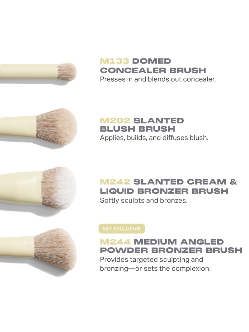Buttery Blends 4-Piece Face Brush Set