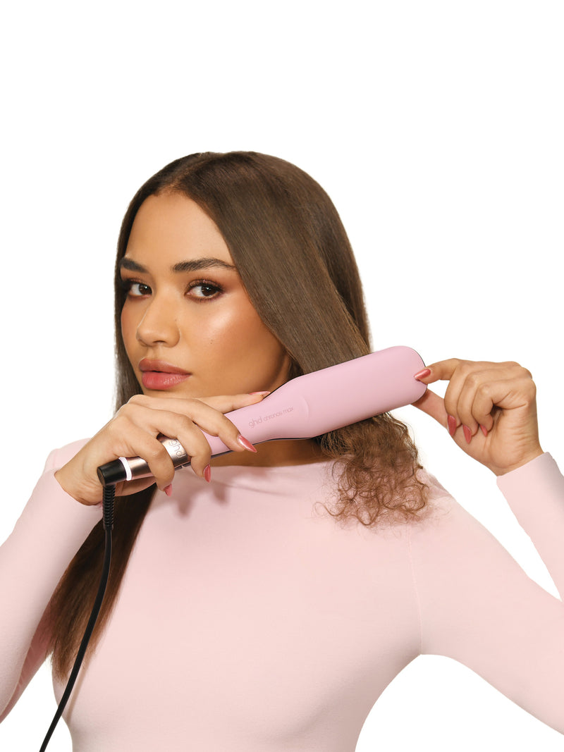 Chronos Max Wide-Plate Hair Straightener In Dusted Pink