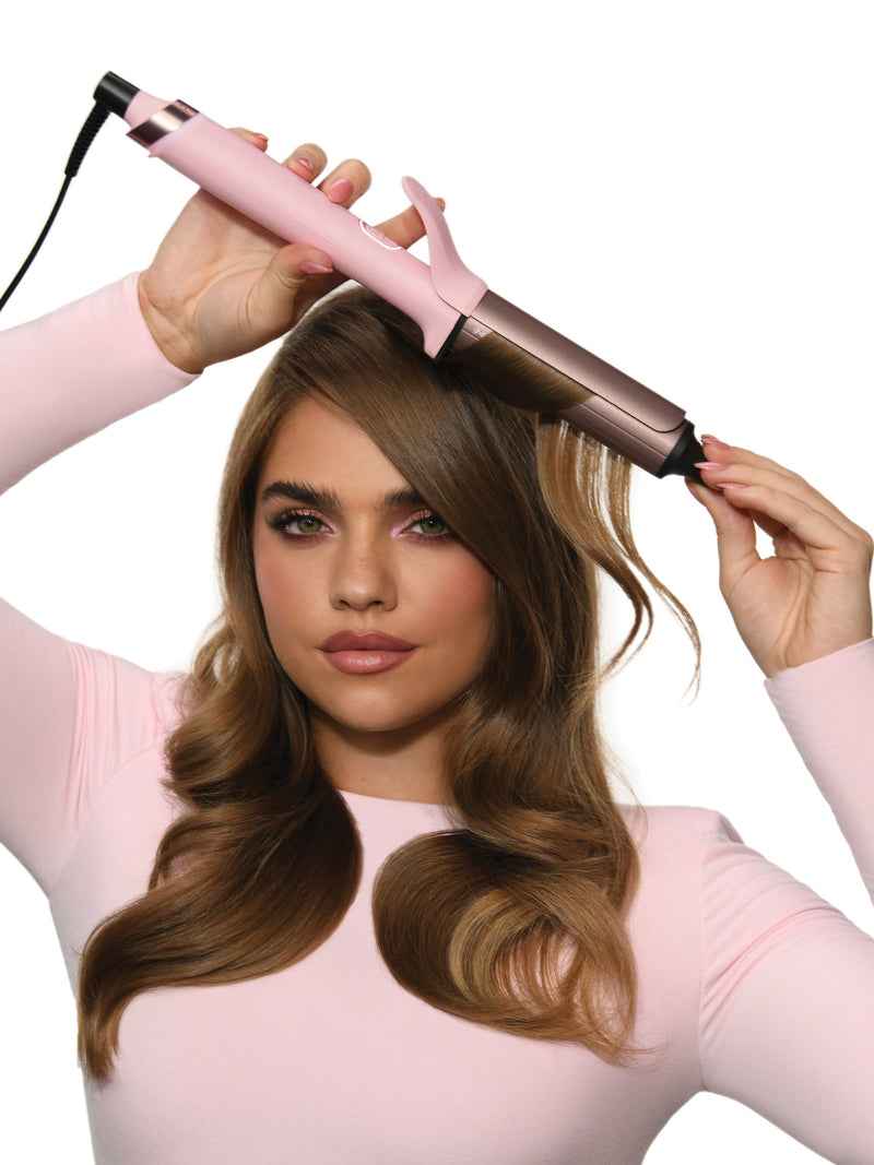 Chronos Curve Grand Curling Tong In Dusted Pink