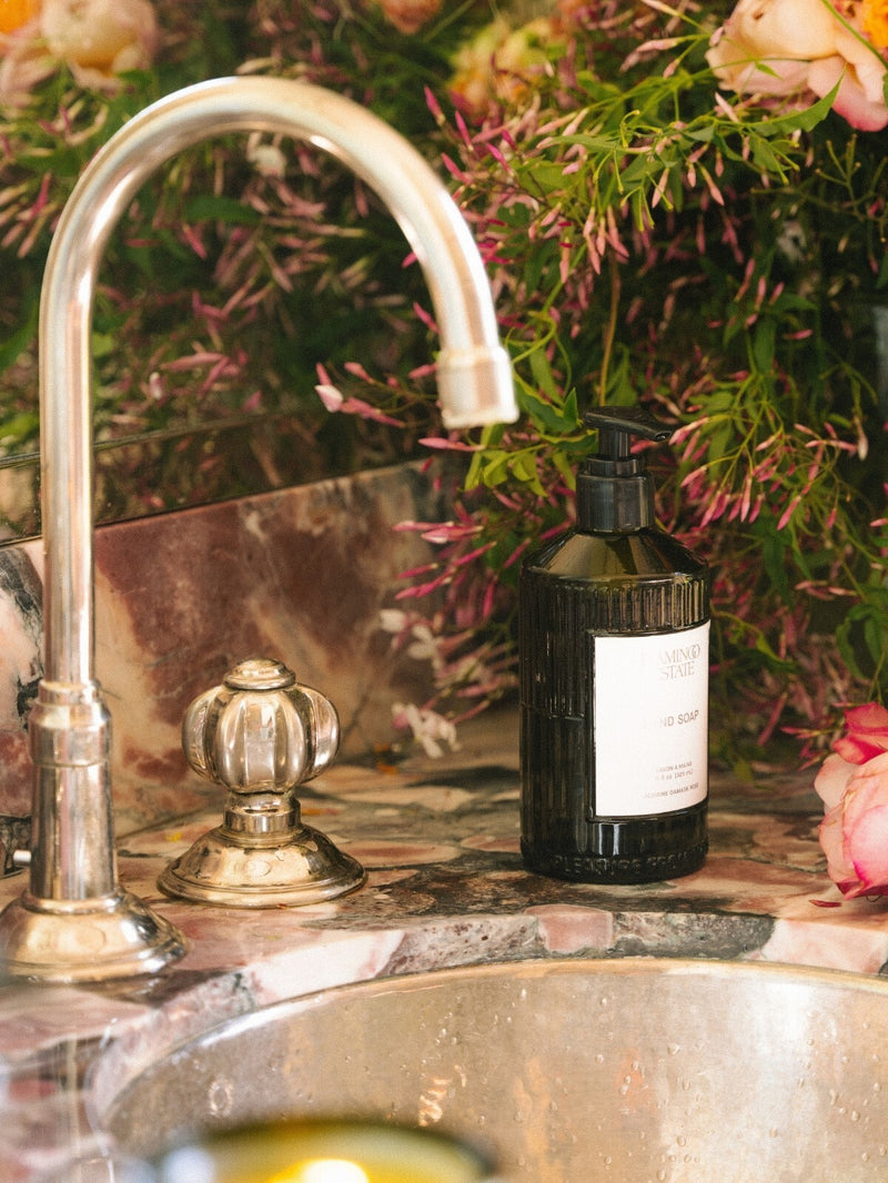 Jasmine Damask Rose Glass Hand Soap