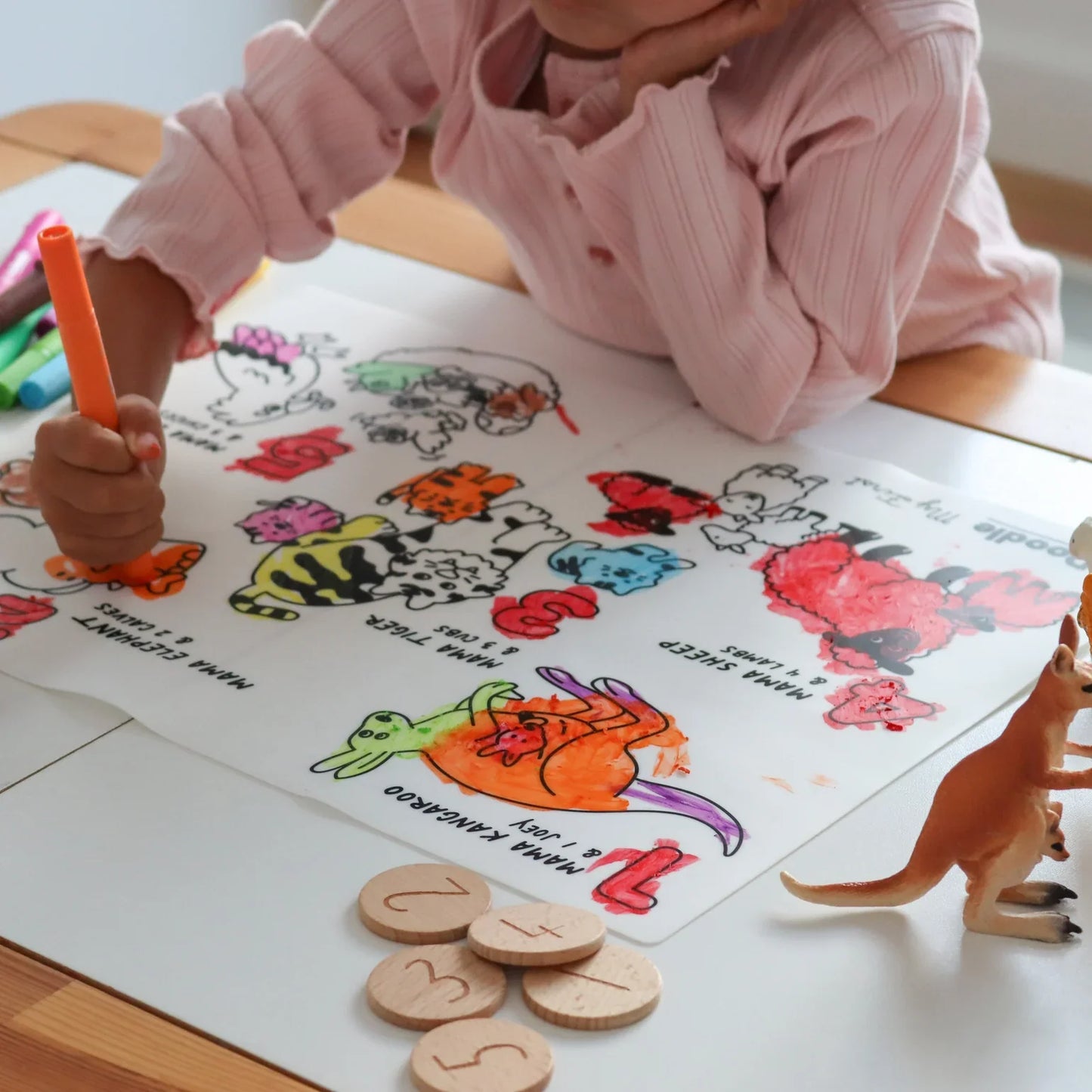 Hey Doodle My First Counting Colouring & Doodle Mat Travel Toys Art and Craft for Kids 3yrs+